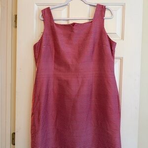 Jones, New York country red Gingham Sleeveless dress size 16